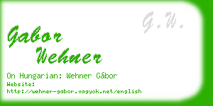 gabor wehner business card